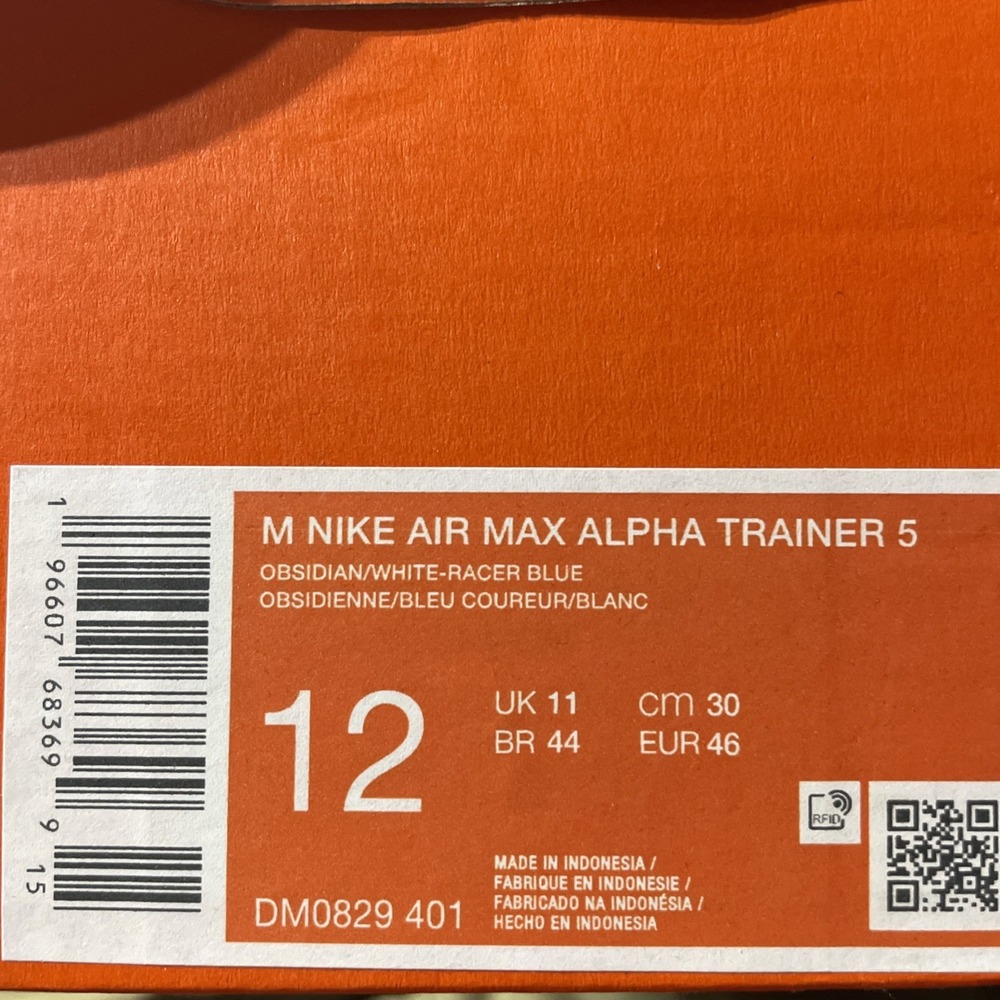 Nike Air Max Alpha Trainer 5 Shoes DM0829-401 Obsidian Racer Blue Men's Size 12 - Picture 7 of 7